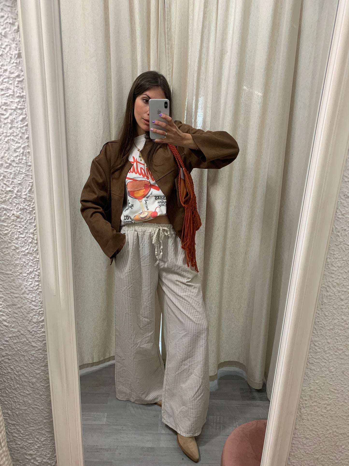 PANTALÓN RAYAS BEIGE