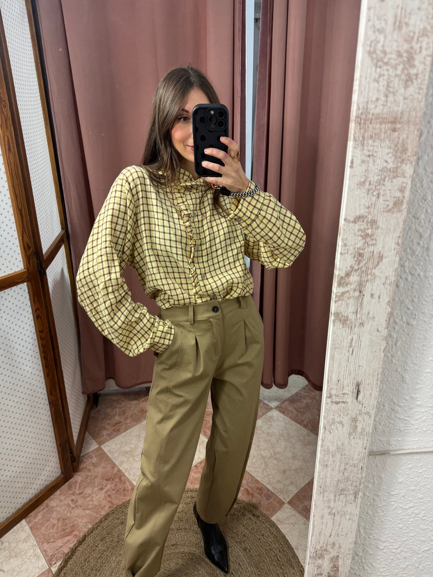 CAMISA CUADROS AMARILLA