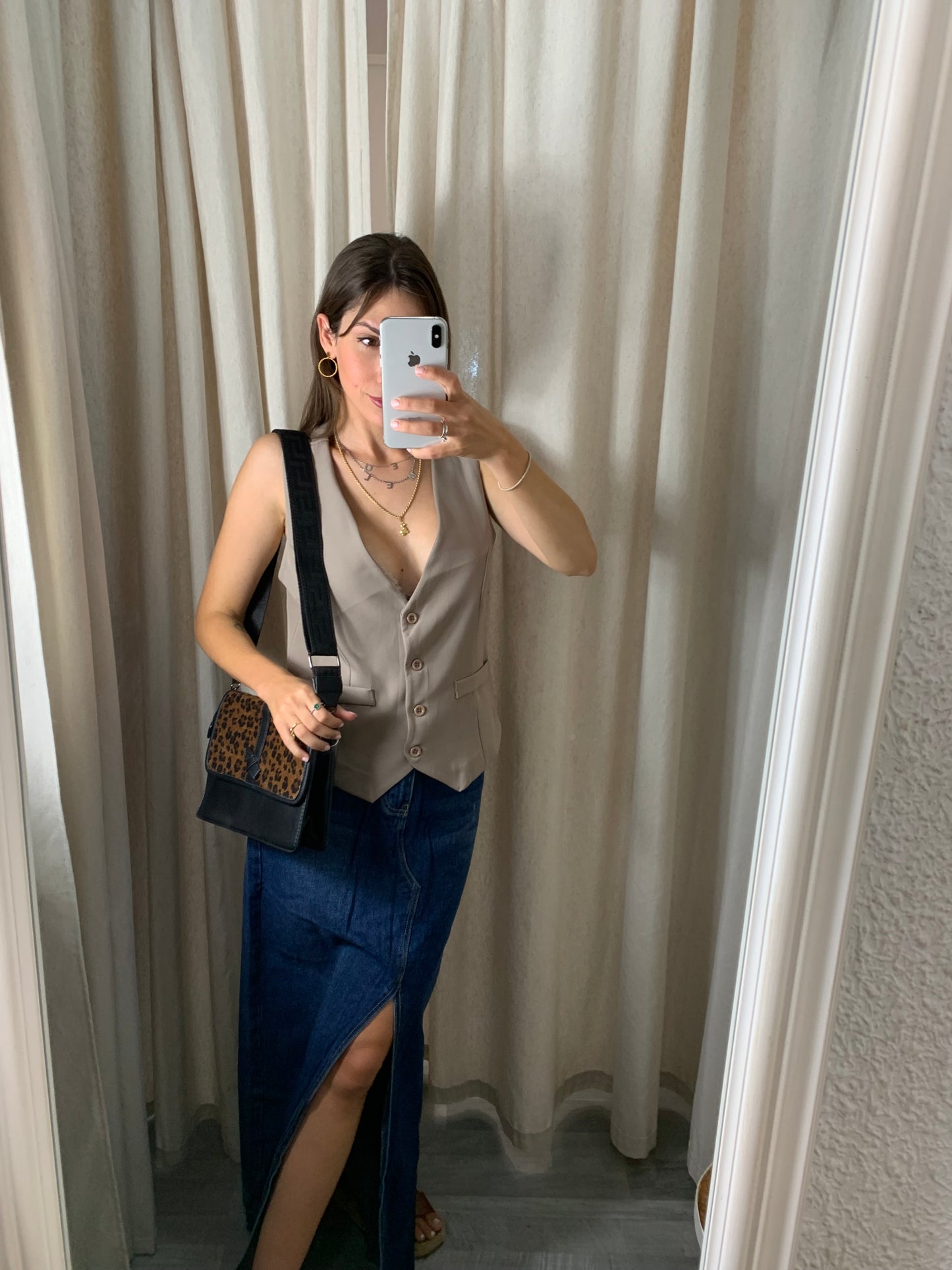 CHALECO TRAJE CAFÉ