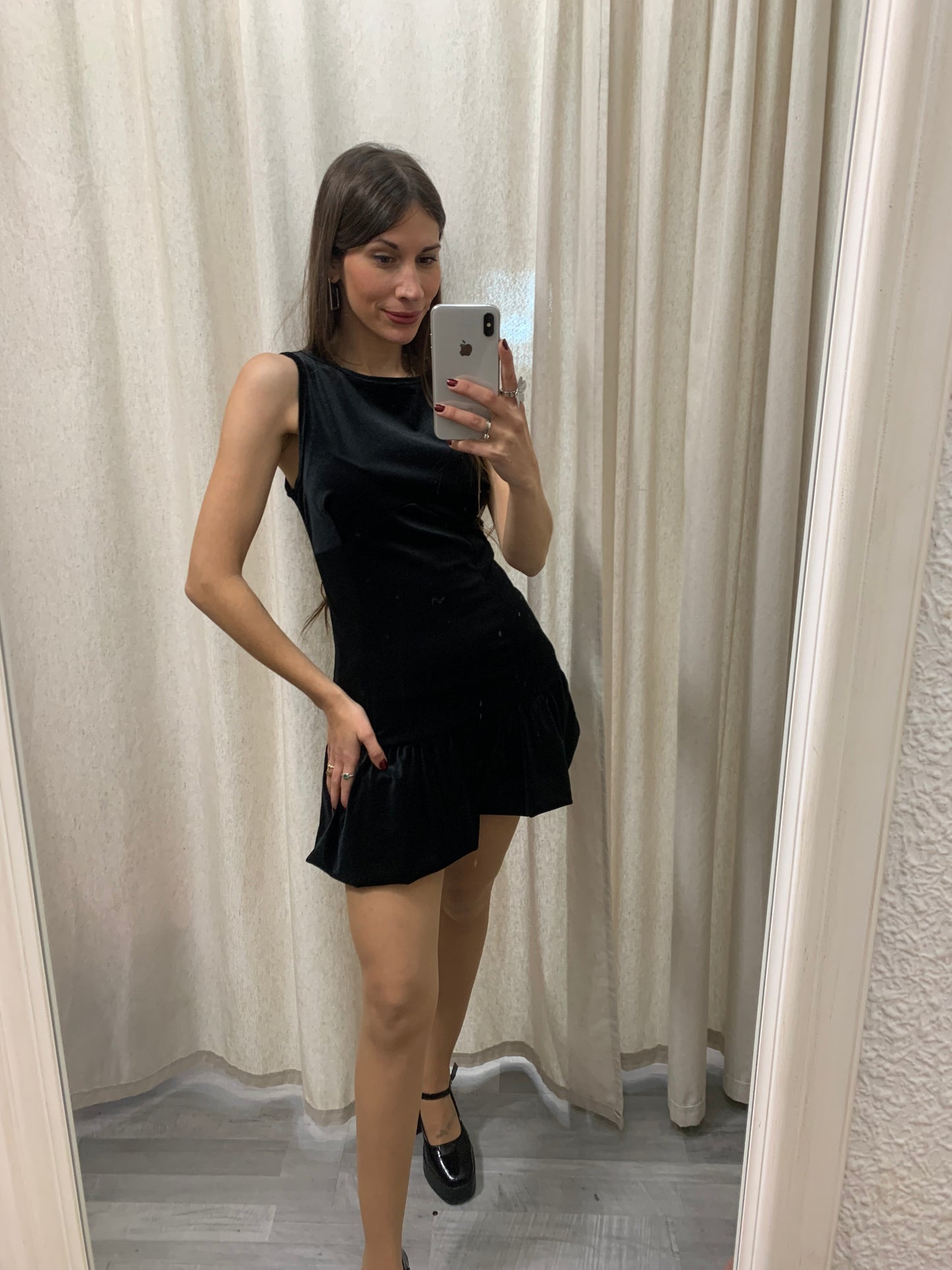 VESTIDO TERCIOPELO FALDA GLOBO