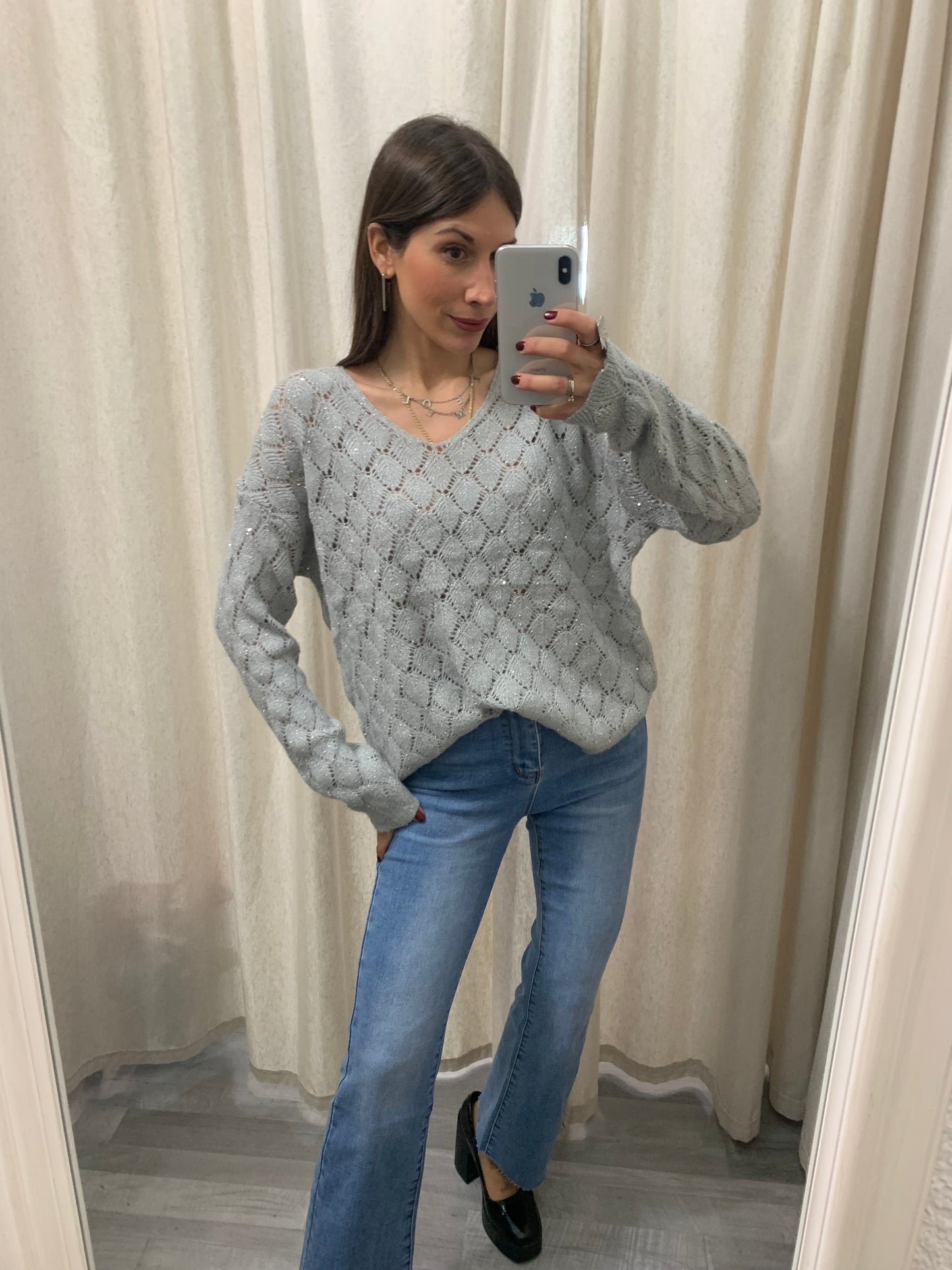 JERSEY CON PEQUEÑAS LENTEJUELAS