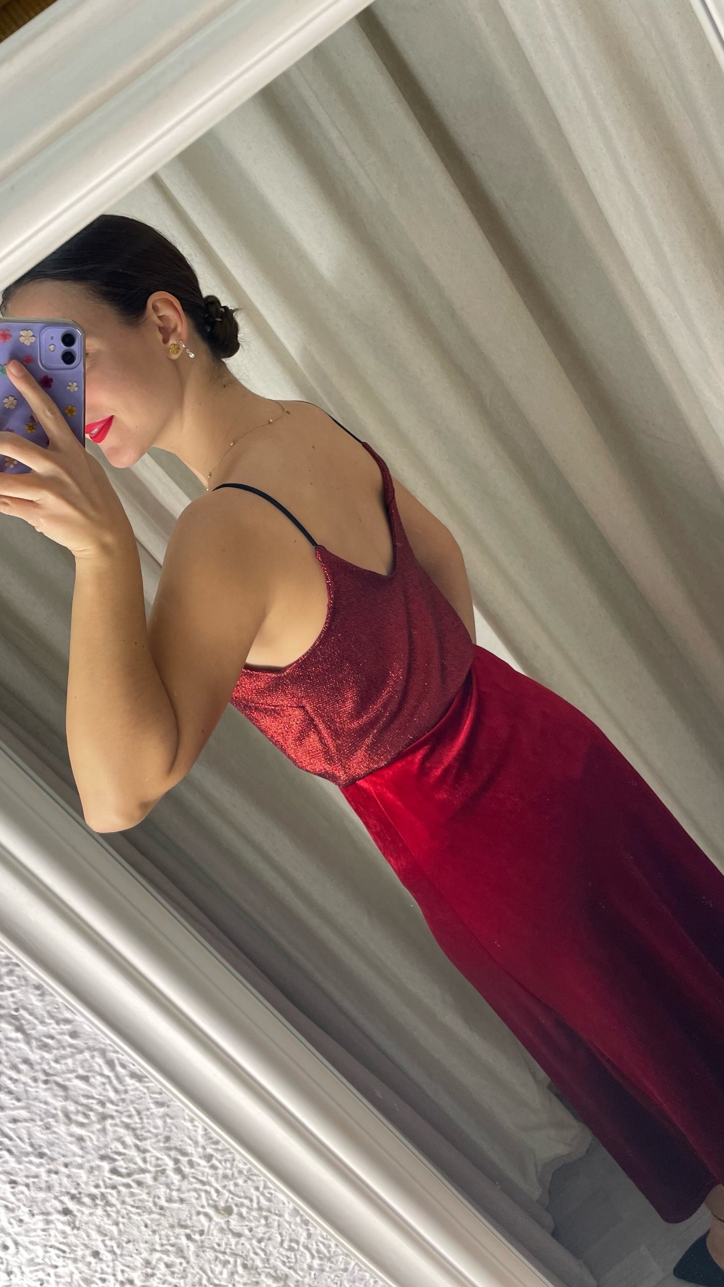 FALDA TERCIOPELO MIDI