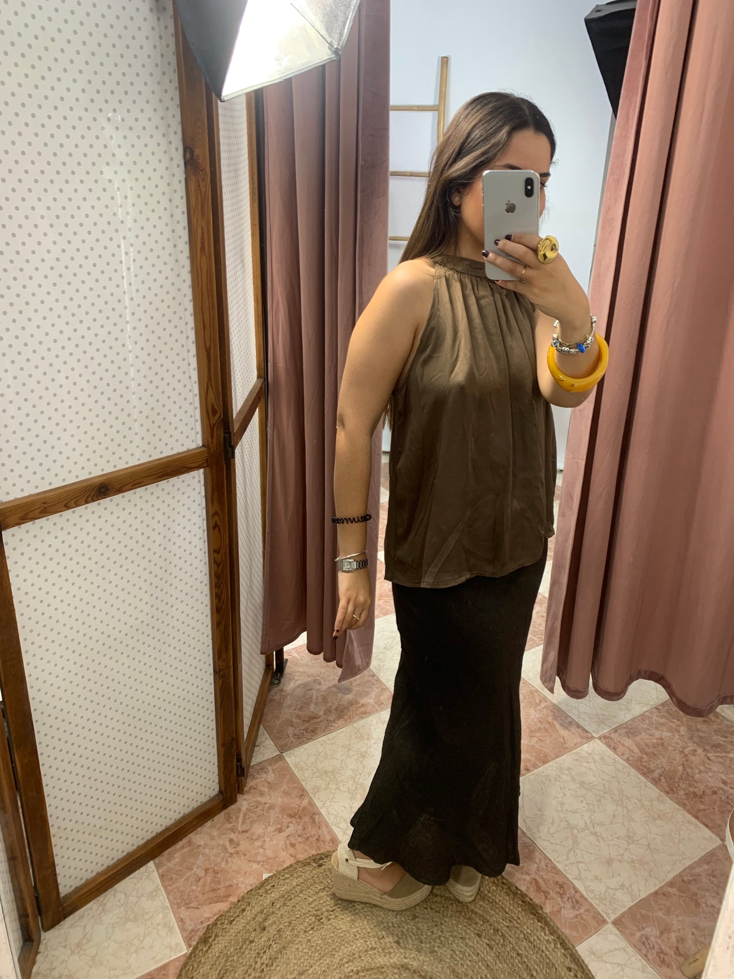 TOP HALTER CHOCOLATE