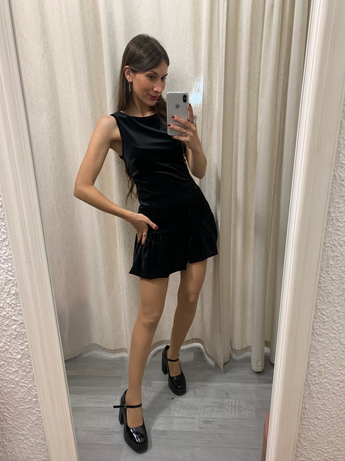 VESTIDO TERCIOPELO FALDA GLOBO