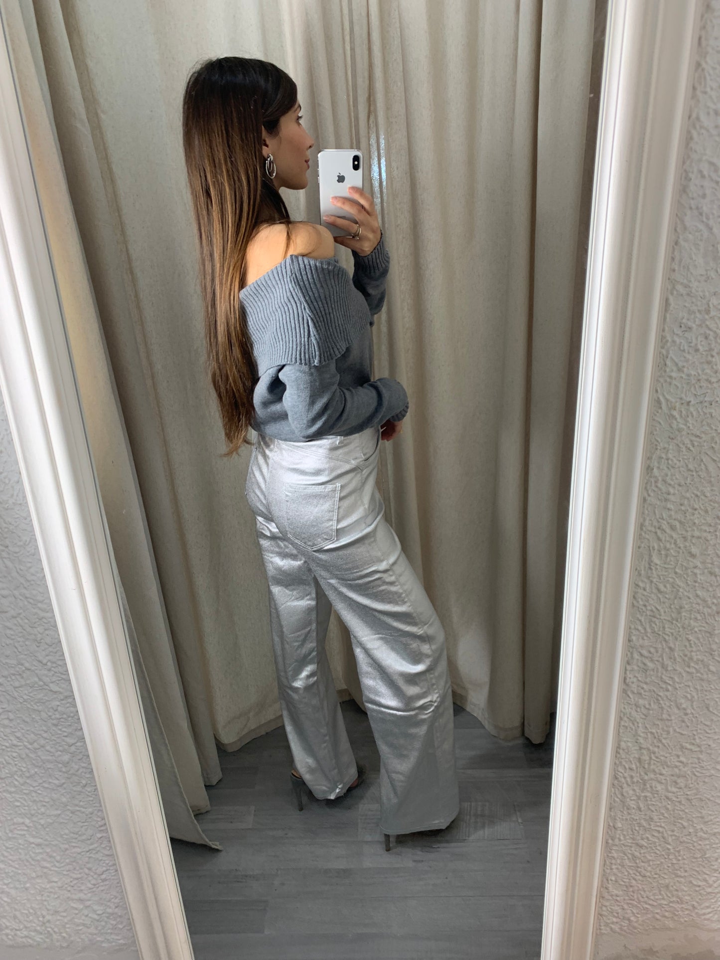 PANTALÓN METALIZADO PLATA