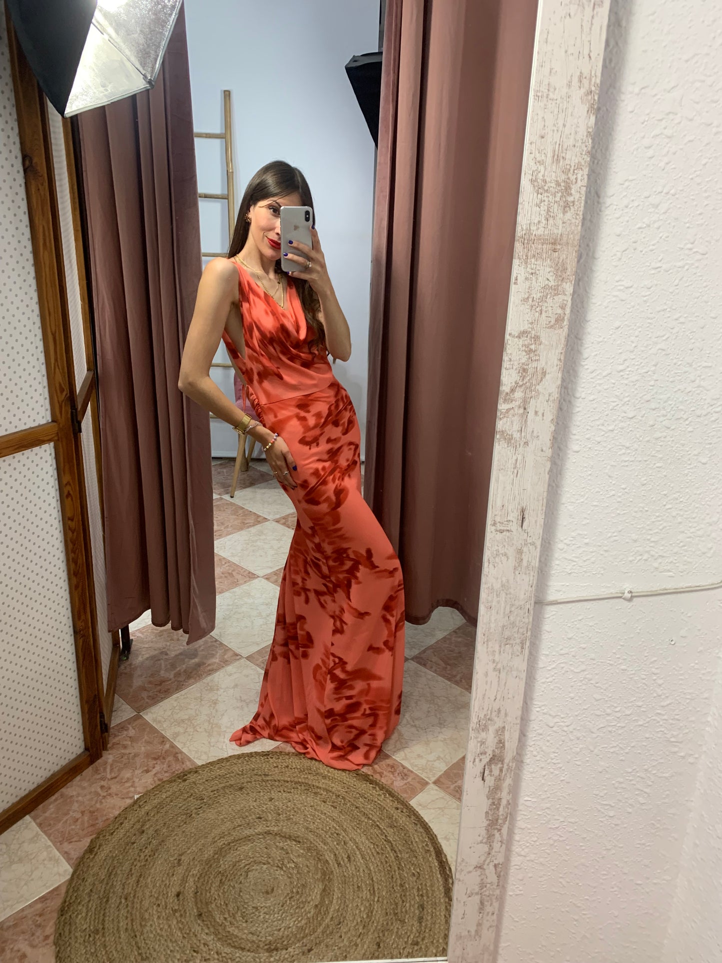 VESTIDO ESPALDA DRAPEADA