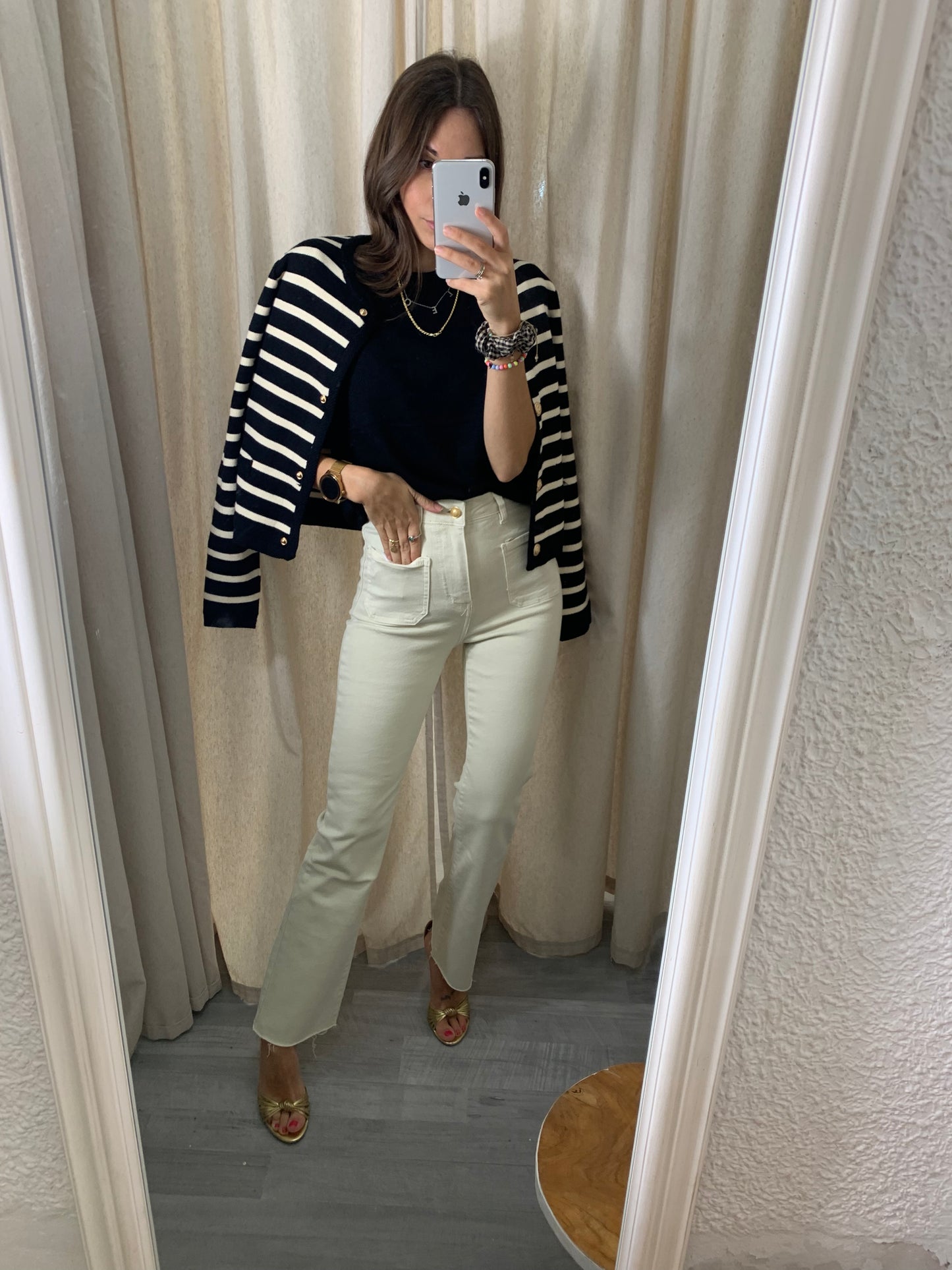 CARDIGAN RAYAS NEGRO