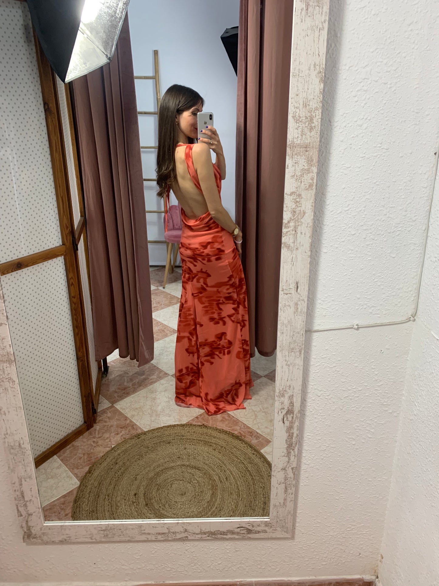 VESTIDO ESPALDA DRAPEADA