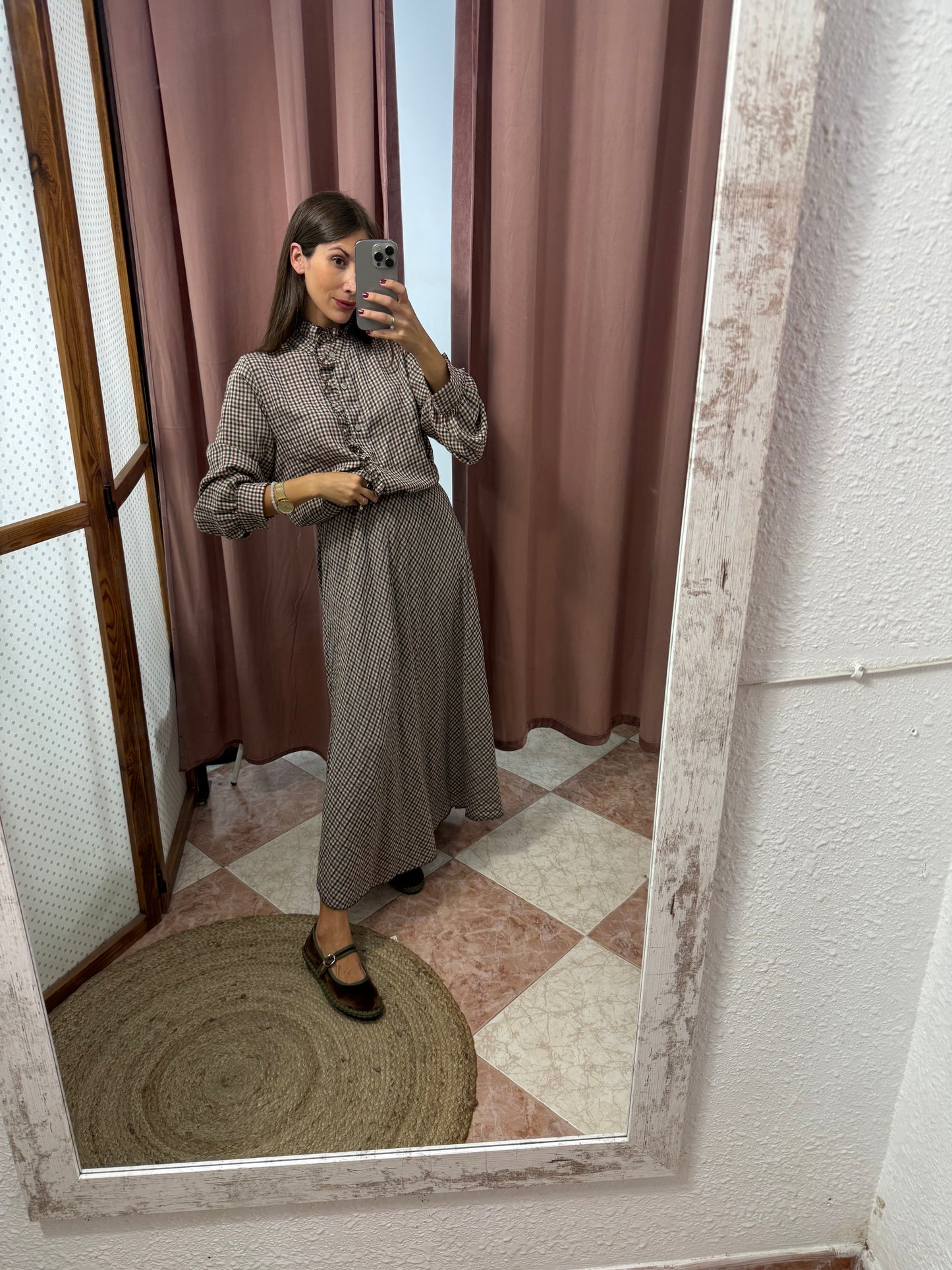 BLUSA CUADROS PEQUEÑOS