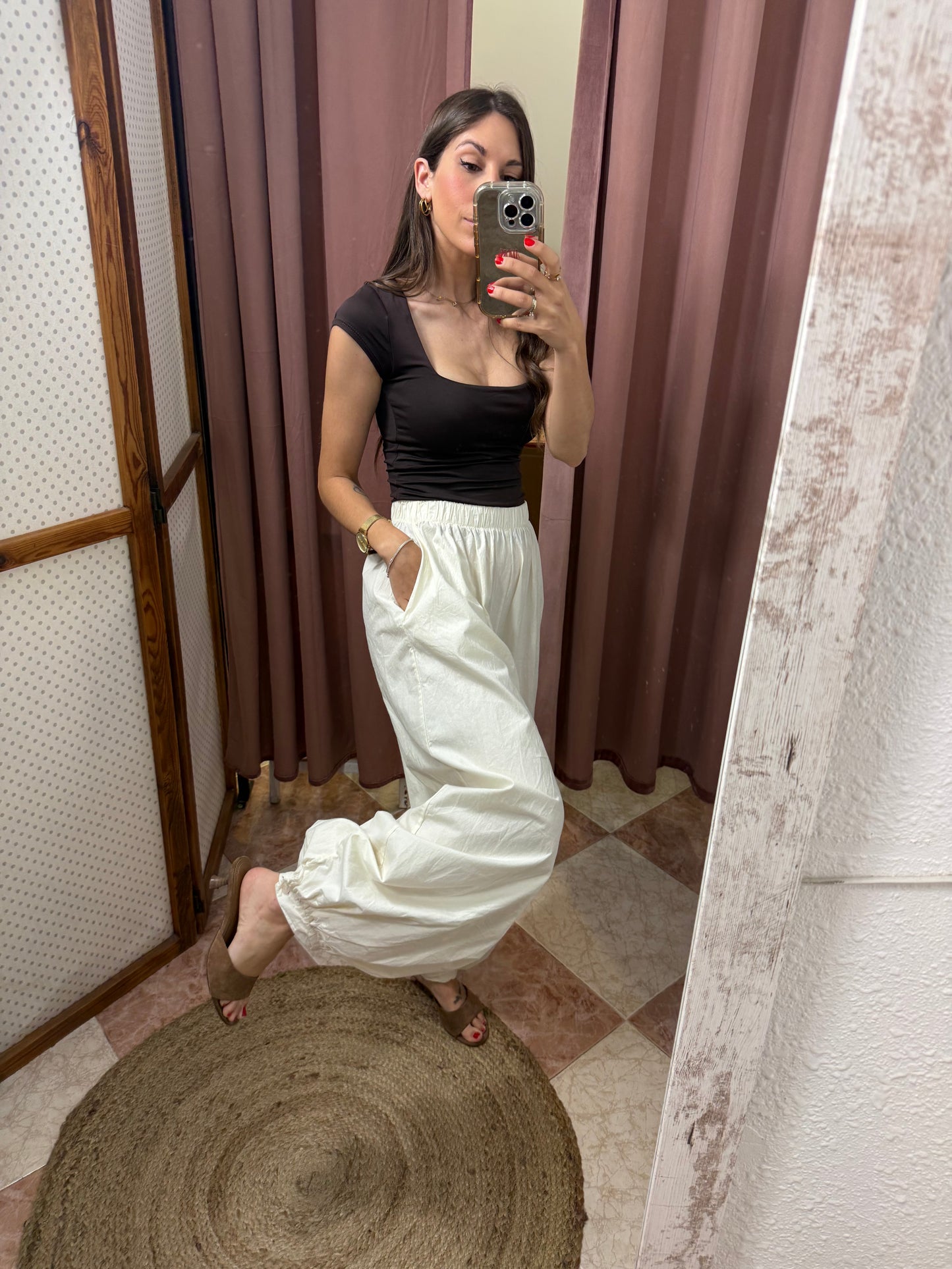 PANTALÓN BOMBACHO BOTÓN