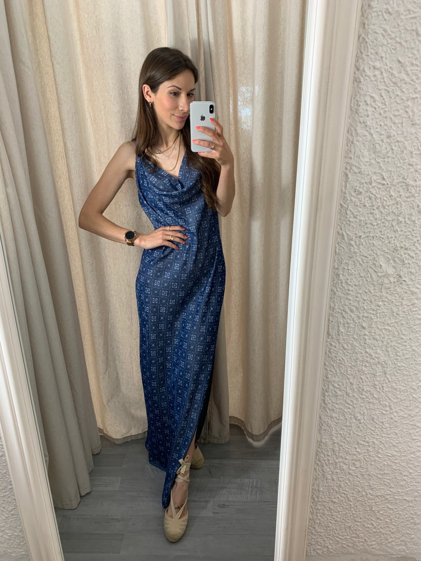VESTIDO DENIM ESTAMPADO