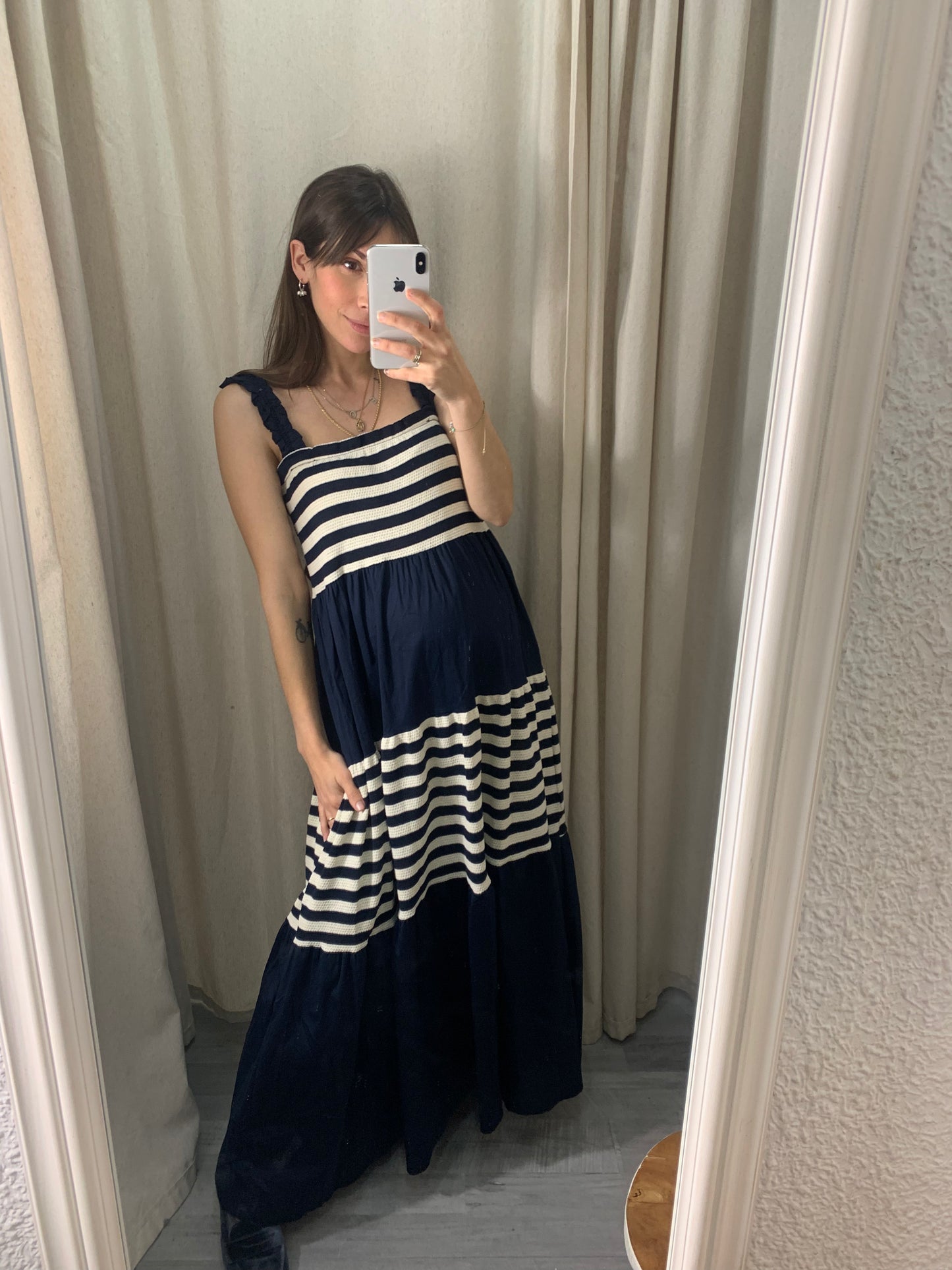 VESTIDO PUNTO Y POPELIN