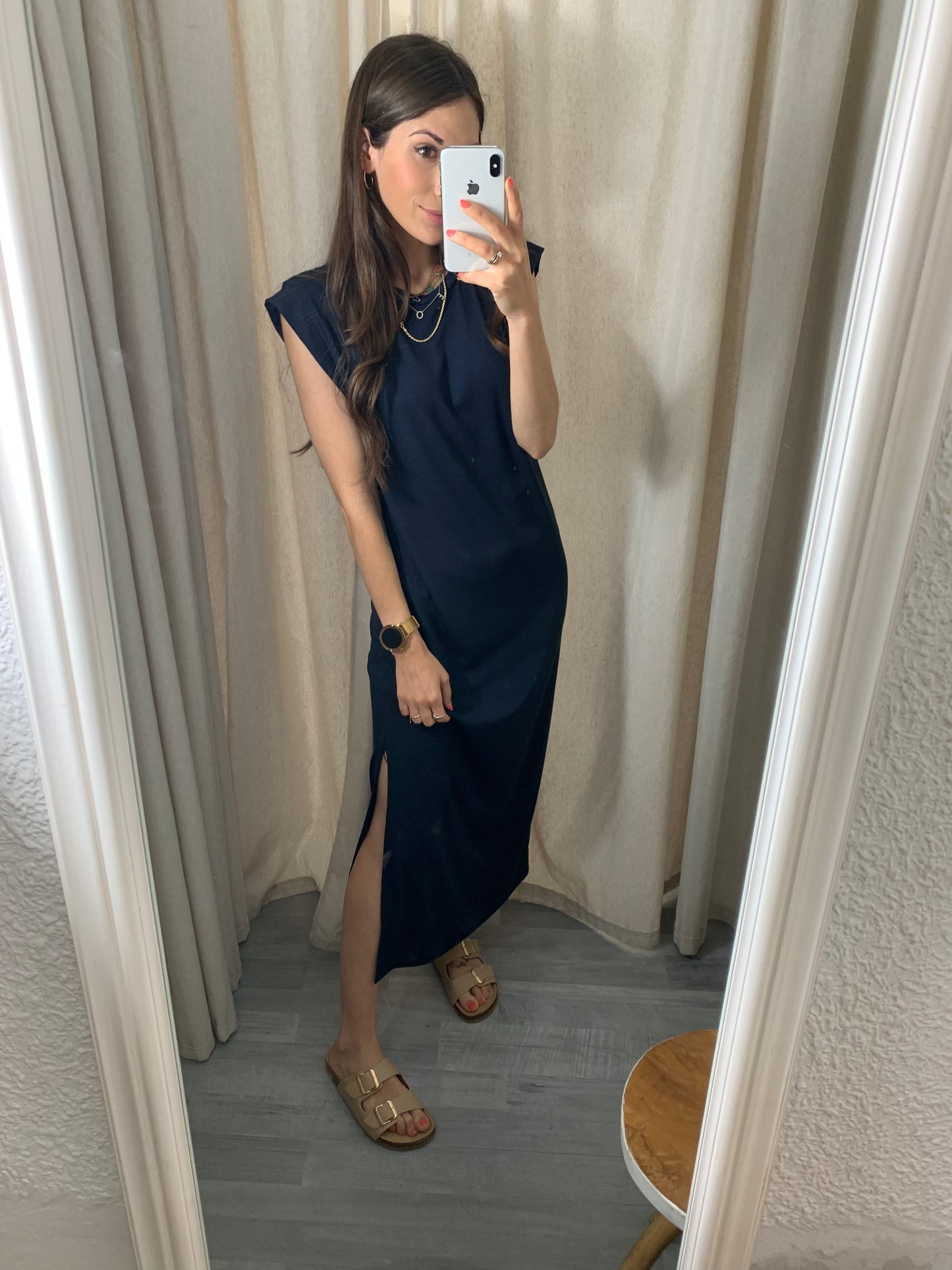 VESTIDO CANALE BÁSICO MARINO