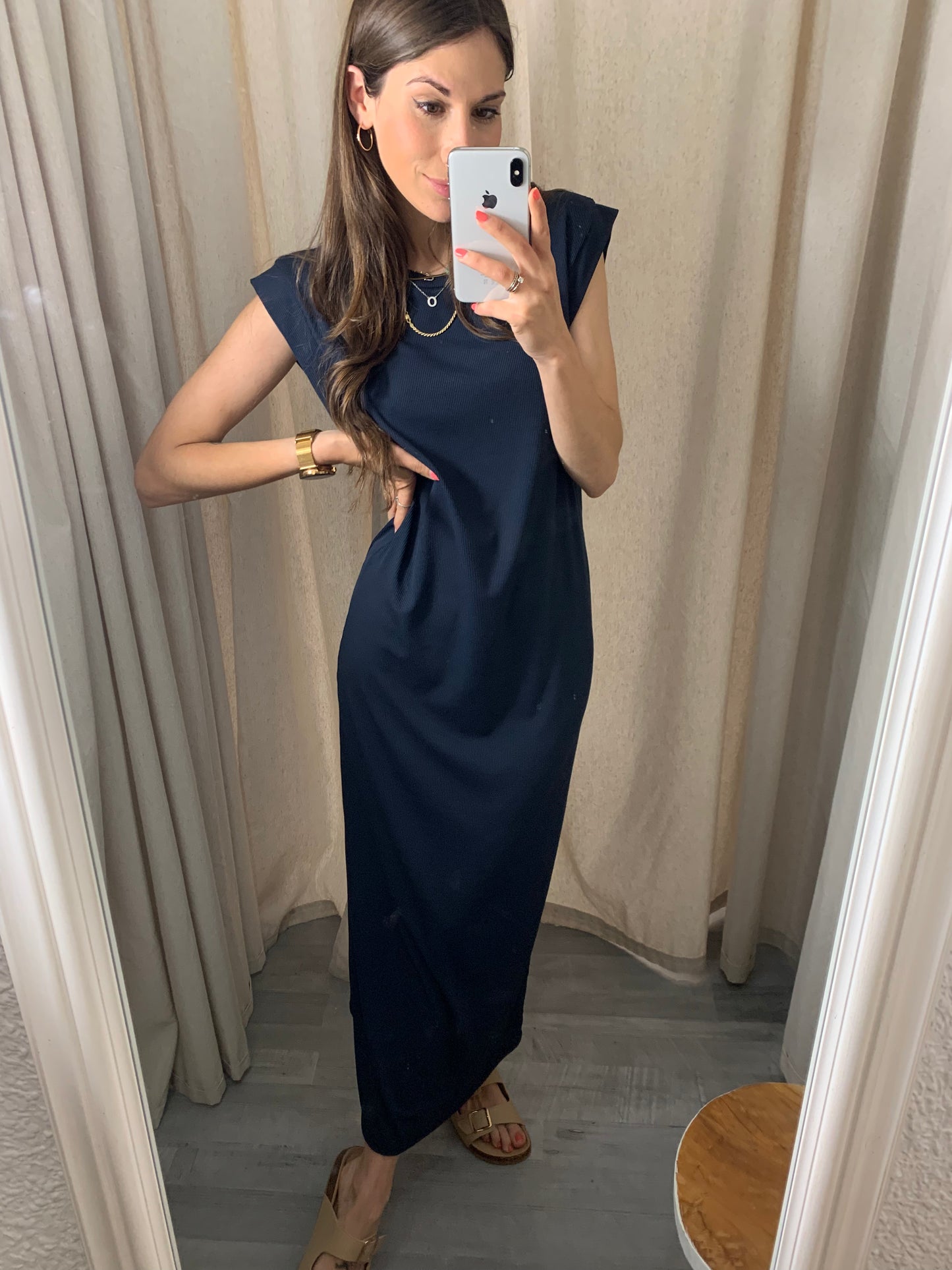 VESTIDO CANALE BÁSICO MARINO