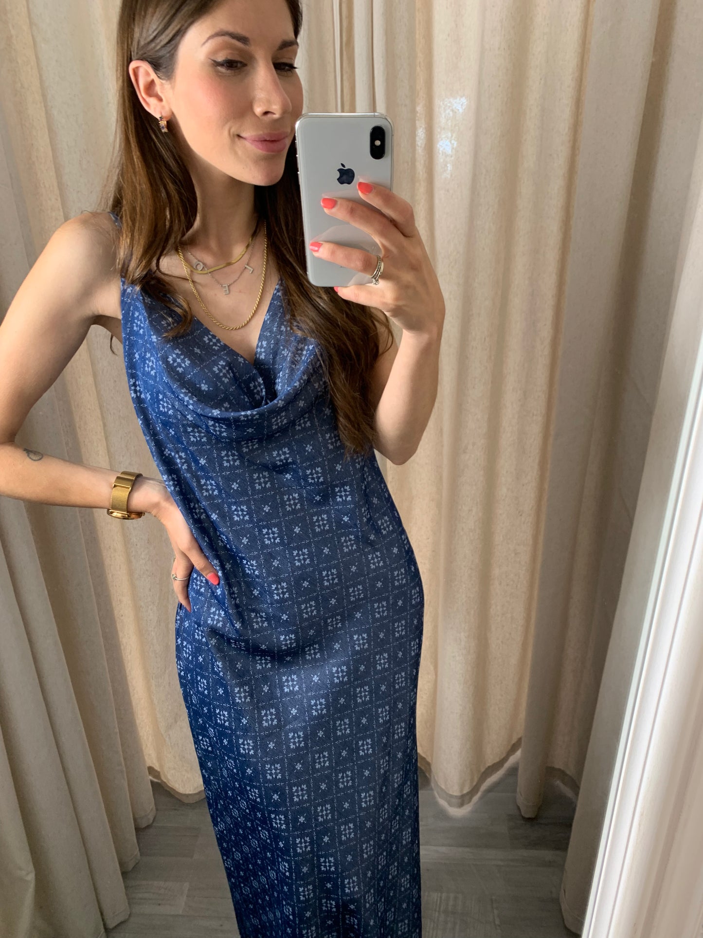 VESTIDO DENIM ESTAMPADO