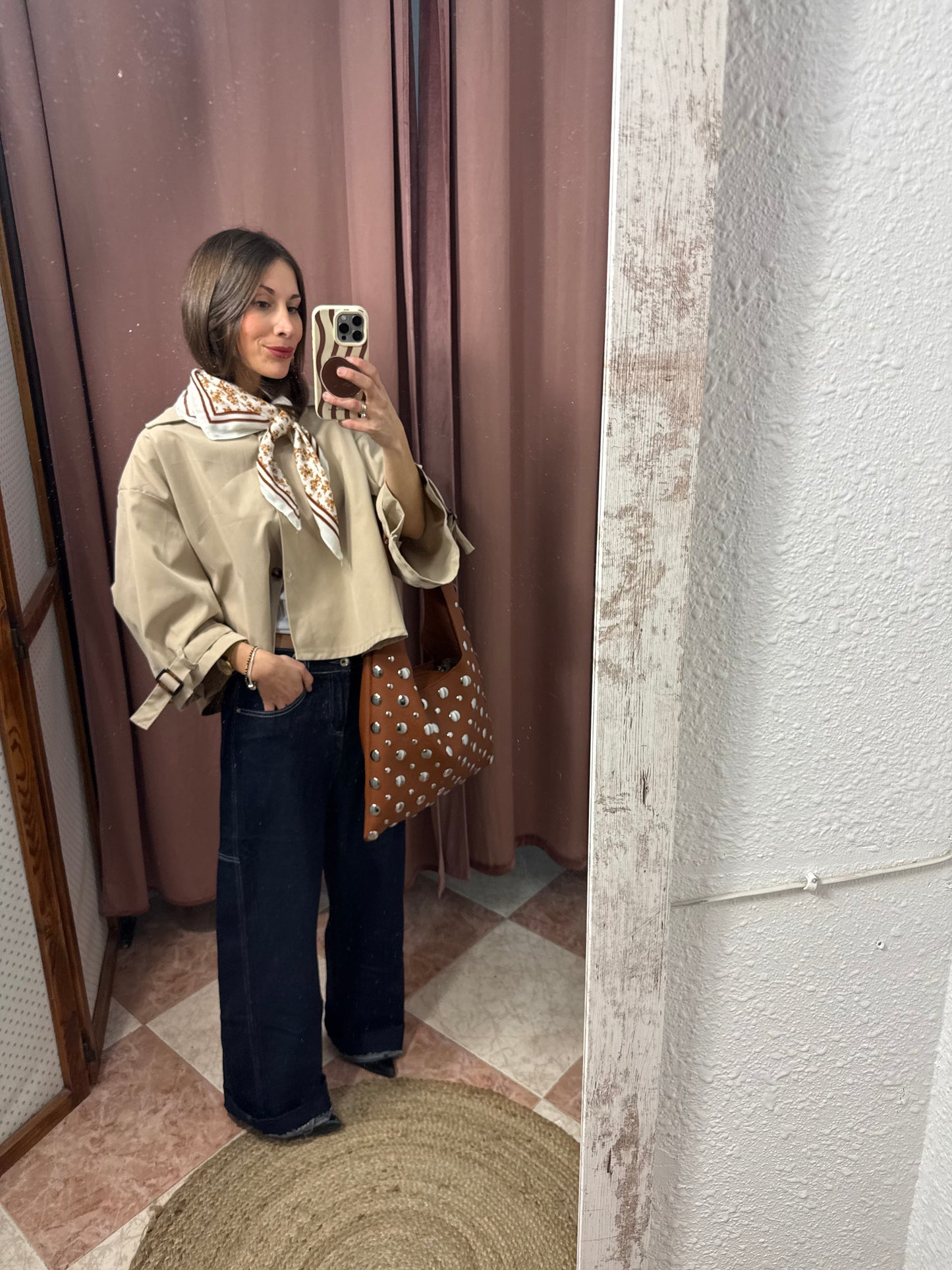 GABARDINA CORTA BEIGE