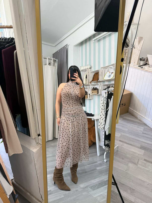 VESTIDO LUNARES FRUNCIDO