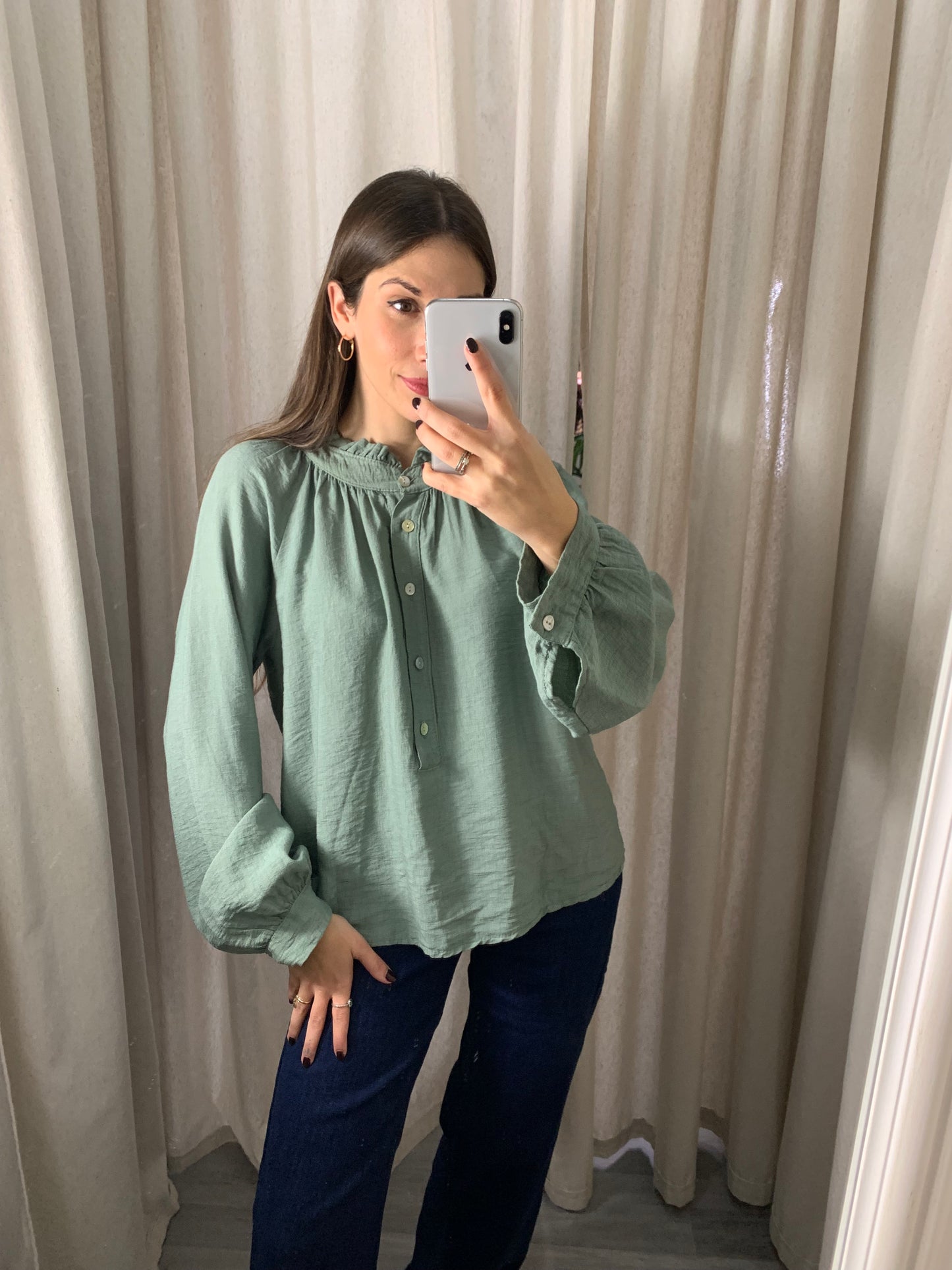 BLUSA FRUNCIDOS CUELLO