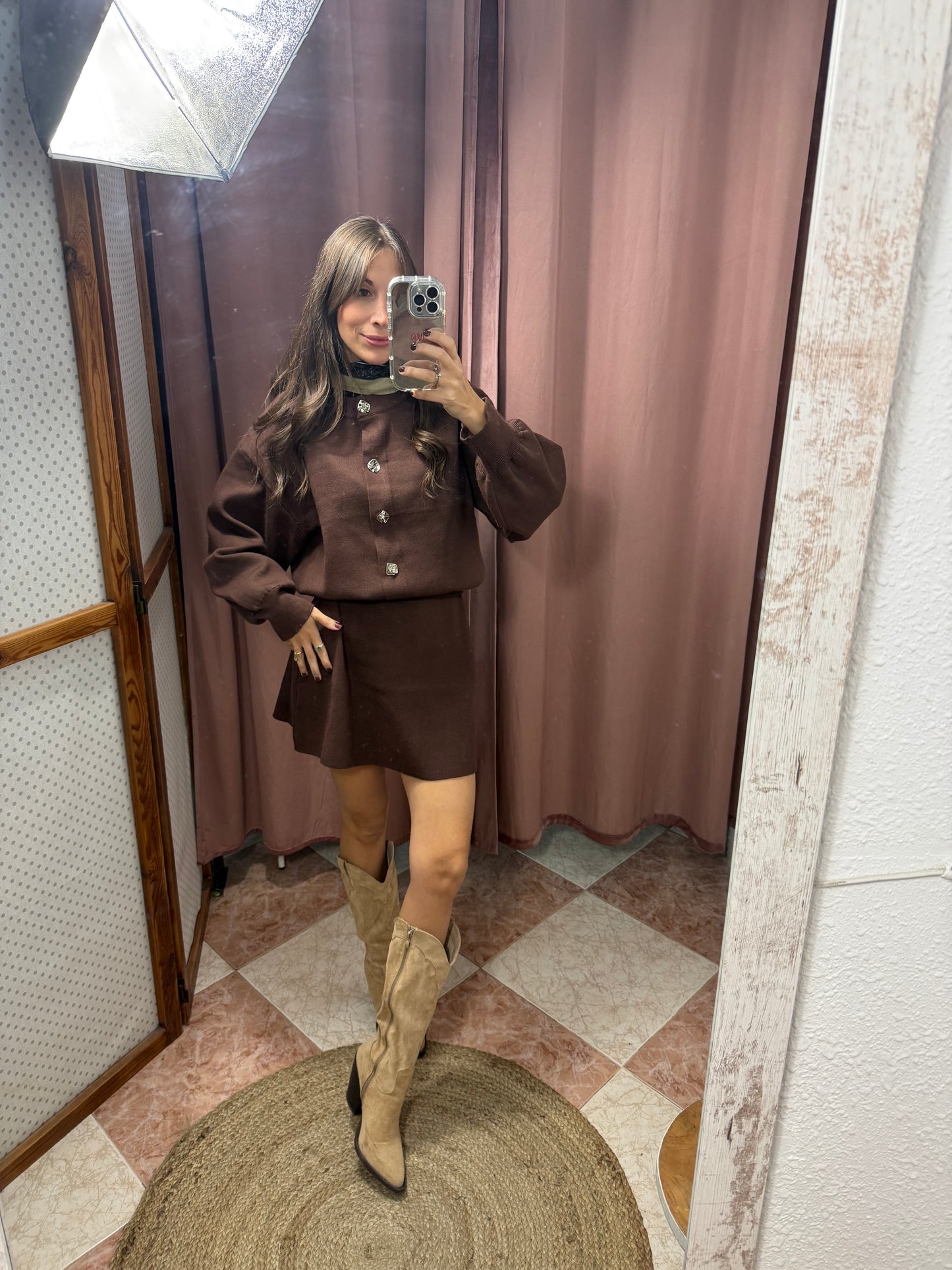 CONJUNTO FALDA Y CÁRDIGAN