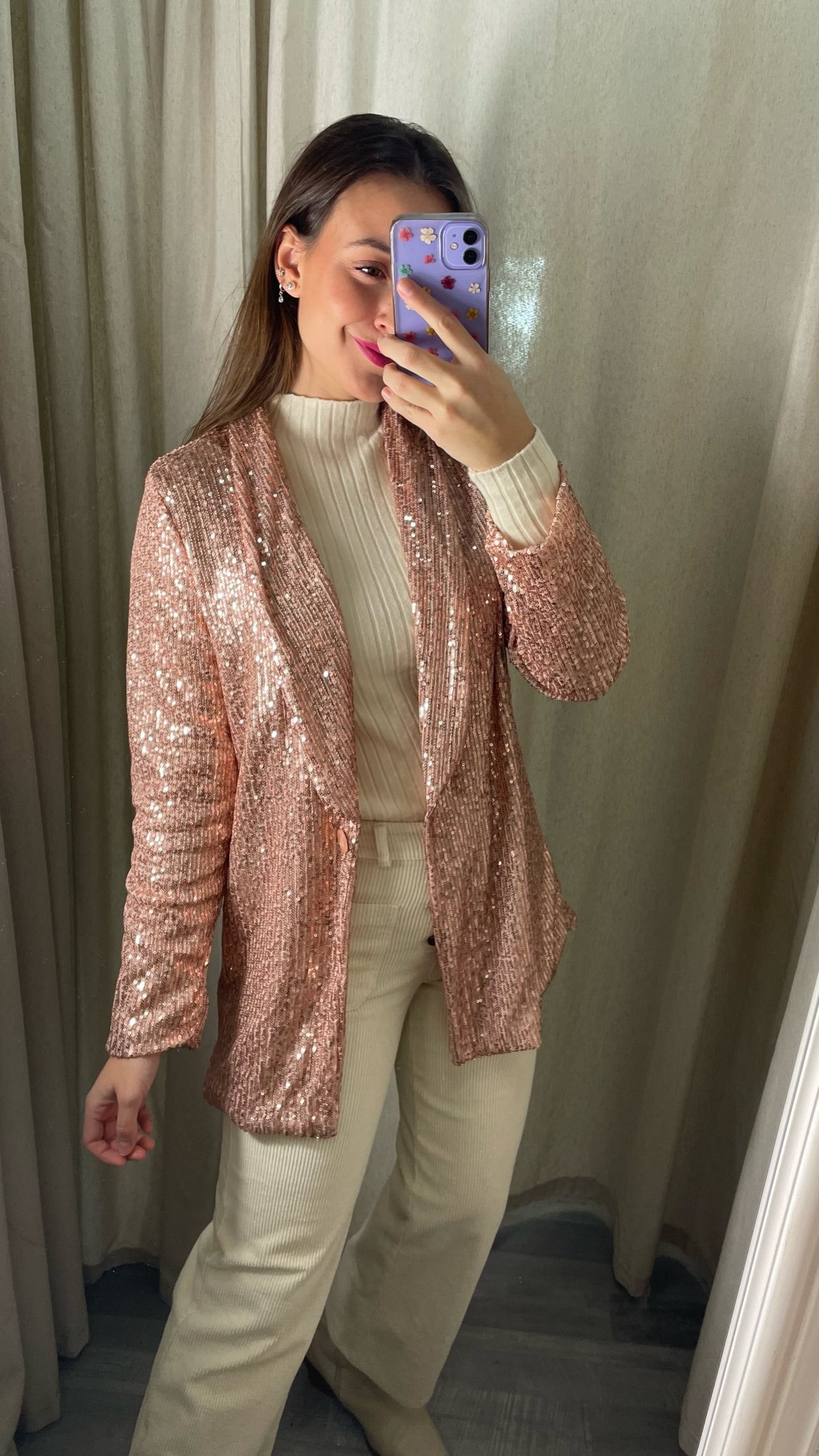 BLAZER LENTEJUELAS ROSA