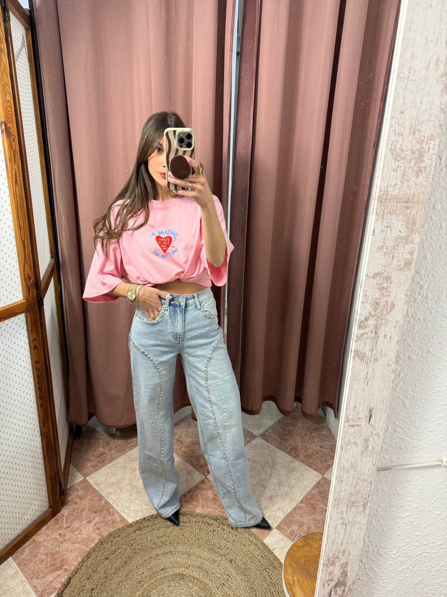 CAMISETA TACOS ROSA