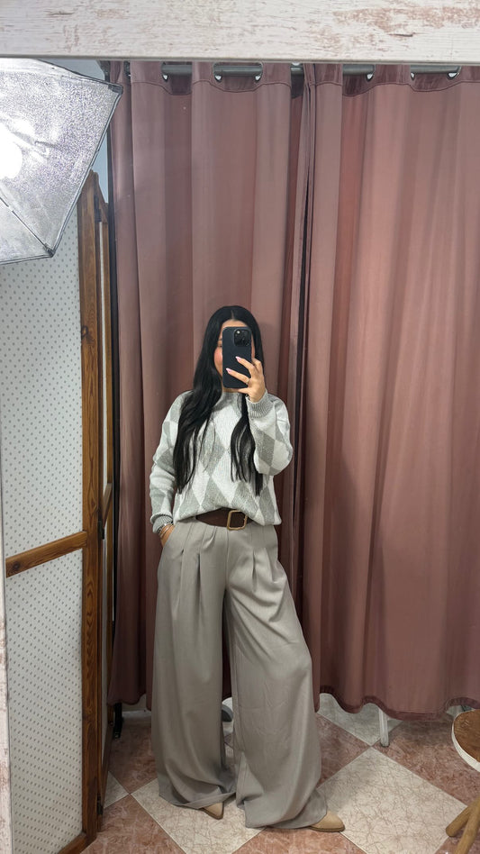 PANTALÓN TRAJE TAUPE