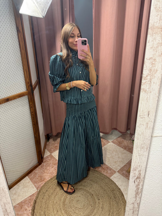 BLUSA RAYAS JUEGO FALDA