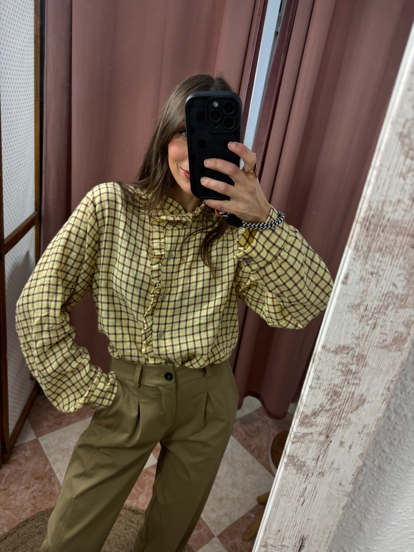CAMISA CUADROS AMARILLA