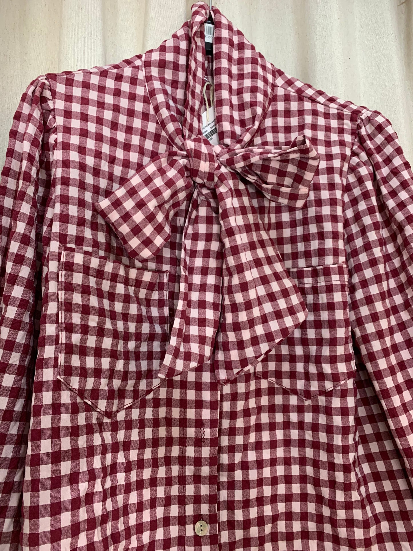 CAMISA LAZADA VICHY BURDEOS