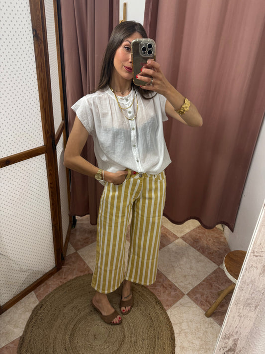PANTALÓN RAYAS MOSTAZA