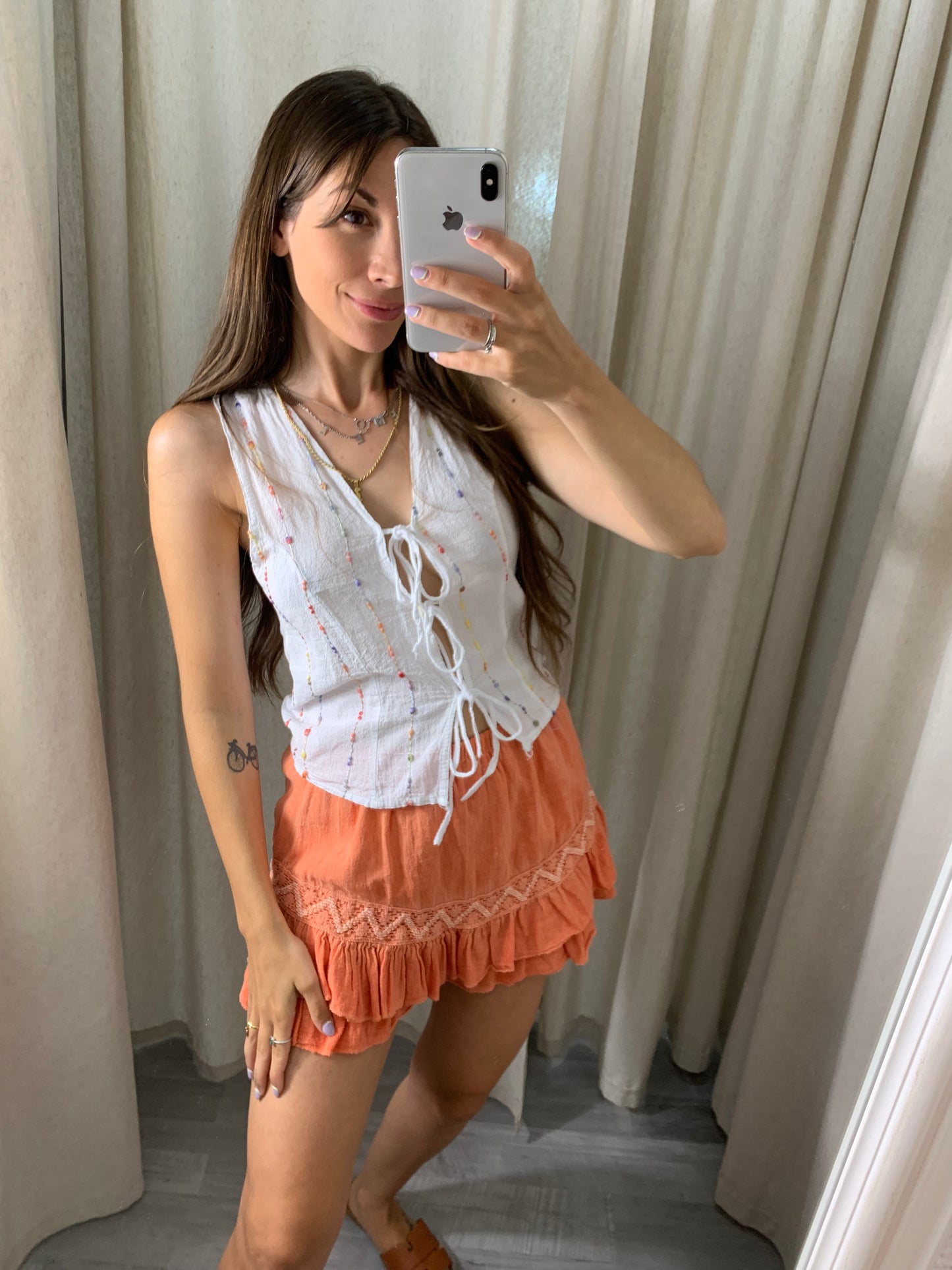 FALDA PANTALÓN BOHO NARANJA