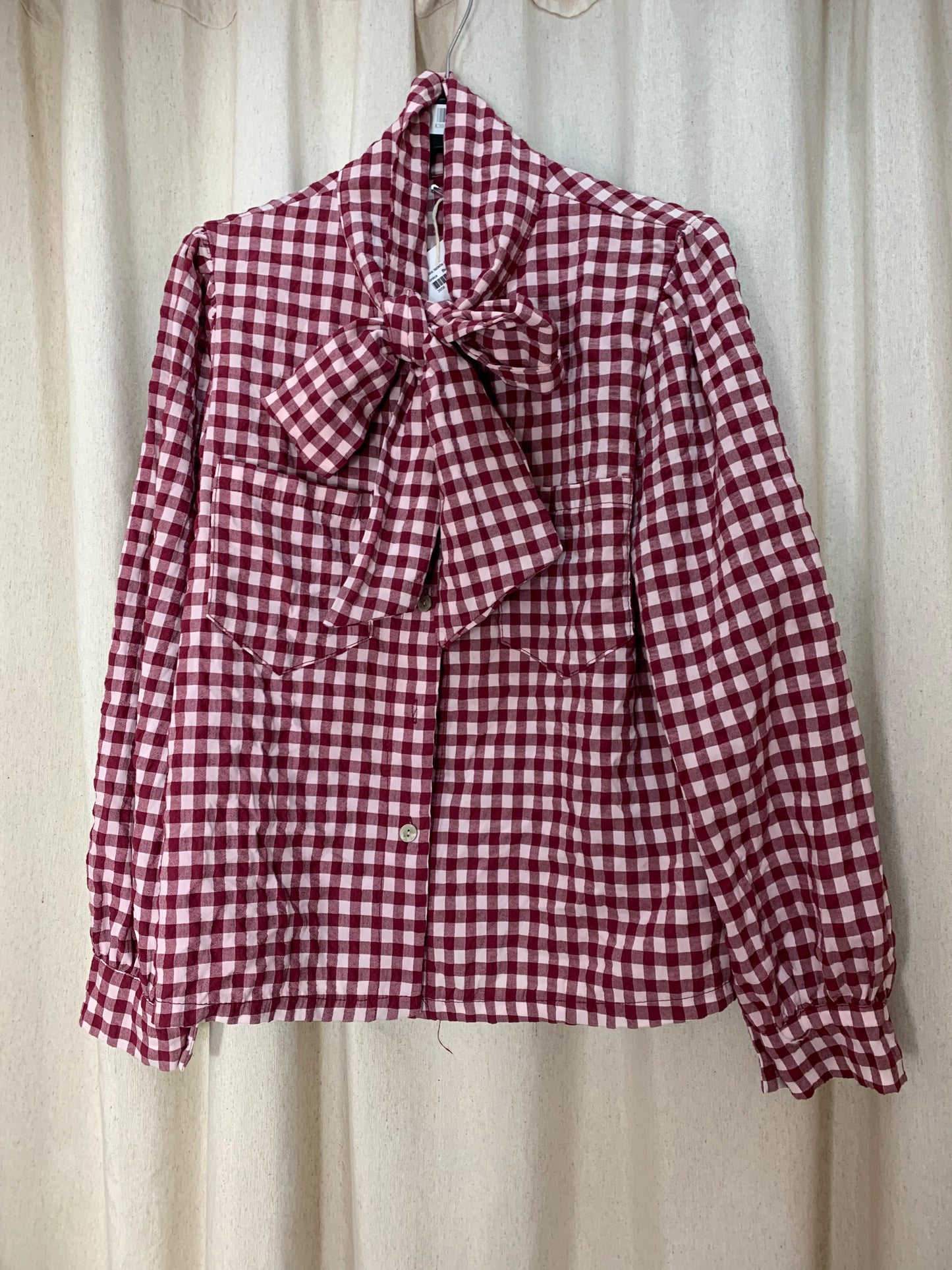 CAMISA LAZADA VICHY BURDEOS