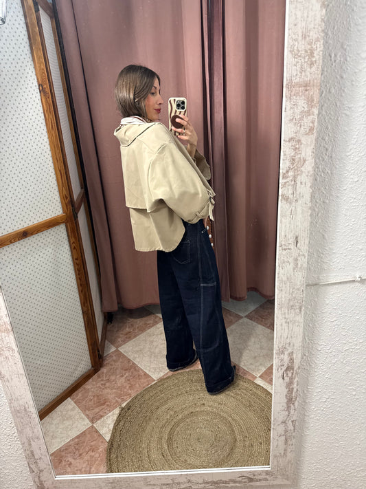 GABARDINA CORTA BEIGE